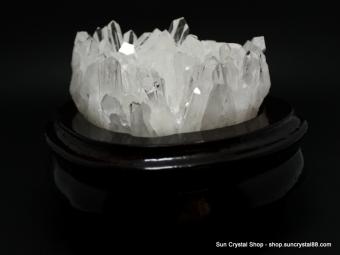 巴西極品消磁淨化中型白水晶簇 晶體通透  鎮宅改運風水石【已售出】
