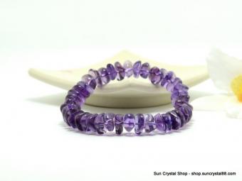 透亮深紫色巴西紫水晶手鍊