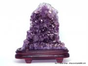 烏拉圭消磁淨化大型紫水晶簇 鎮宅聖物 鈦晶共生【已售出】