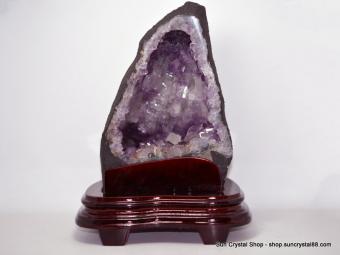 頂級端正巴西紫水晶洞 白水晶共生 洞口極大 聚財利器 極為稀少迷你晶洞【已售出】