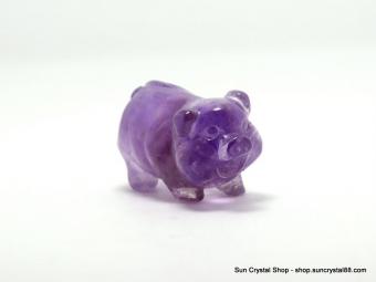 頂級紫水晶小豬雕件【已售出】
