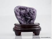 頂級中型消磁紫水晶簇 結晶花景石【已售出】