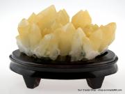極品大型消磁黃水晶簇 極旺財金山寶庫 綠幽靈共生【已售出】