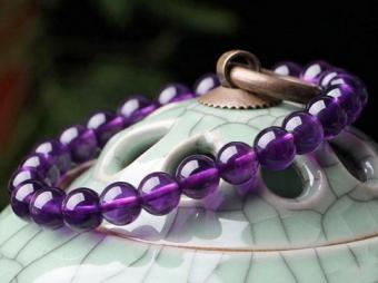 天然極品巴西紫水晶手鏈 優雅紫羅蘭色 多尺寸可選