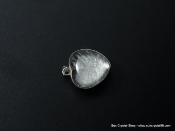鎳鐵隕石(天鐵)心形吊墜 925銀包框 多種尺寸可選