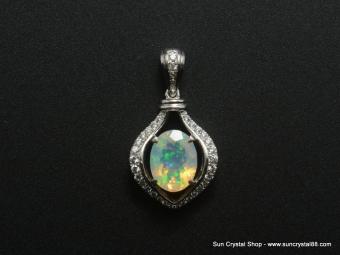 頂級火彩蛋白石Opal墜 925純銀