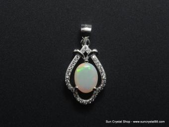 頂級火彩蛋白石Opal墜 925純銀