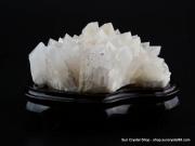 優質巴西消磁淨化大型白水晶簇 鎮宅改運風水石 吸輻射 紅兔毛共生【已售出】