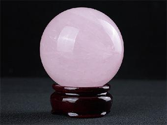 優質粉晶球 74mm