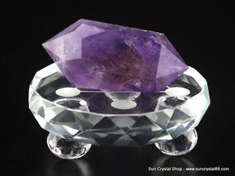 優質雙尖紫水晶柱 複式能量震盪 強大磁場【已售出】 
