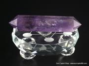 優質雙尖紫水晶柱 複式能量震盪 強大磁場【已售出】