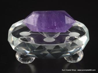 優質雙尖紫水晶柱 複式能量震盪 強大磁場【已售出】
