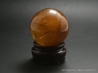 稀有銅髮晶球 46mm 權貴寶石、旺事業【已售出】