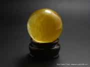 稀有金髮晶球 46mm 極旺財運、助事業、旺正偏財【已售出】