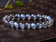 頂級斯里蘭卡拉長石 7mm 湛美藍光月光石手鏈【已售出】