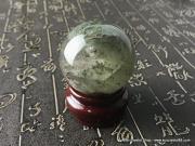 稀少 綠幽靈水晶球51mm 極招財、能助您加薪晉升【已售出】