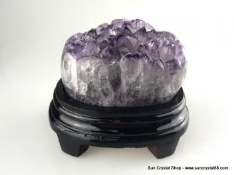 元寶造型 極品烏拉圭大型紫水晶簇 招財鎮宅、消磁防輻射、加強記憶