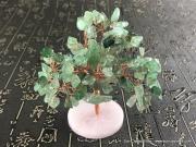綠草莓晶能量樹(中) 配粉晶圓片底座 招正財 旺人綠、事業
